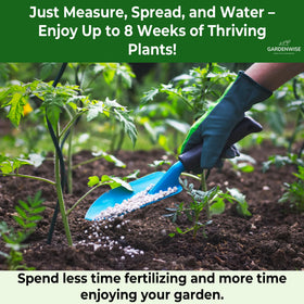 Gardenwise 10-10-10 supports flowering plants for vibrant blooms.