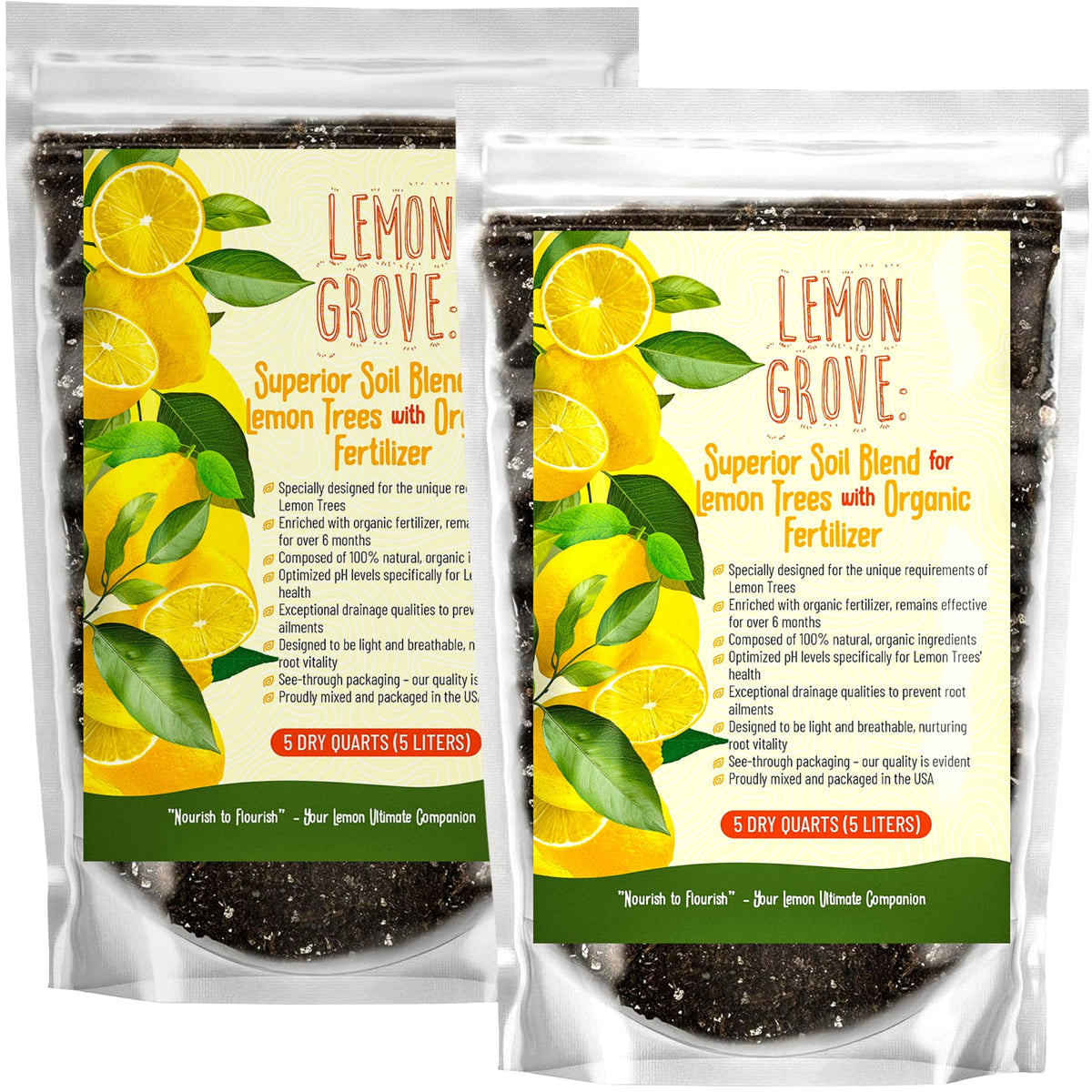 GardenWise Organic Lemon Tree Soil bag supports healthy citrus growth.