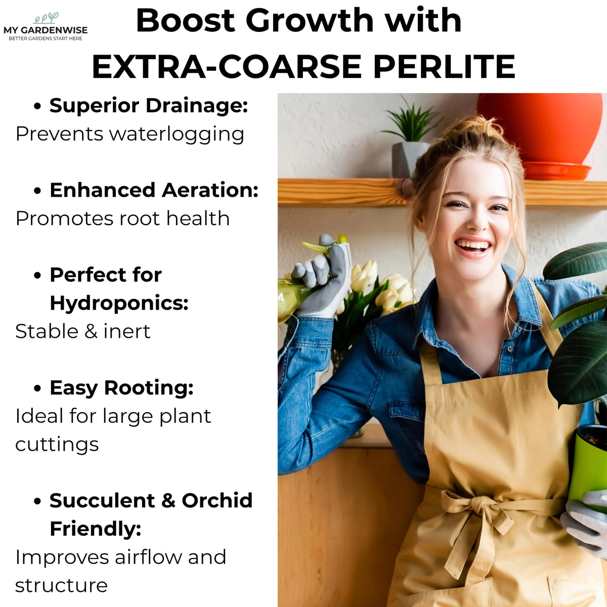 GARDENWISE perlite for indoor/outdoor use improves soil structure