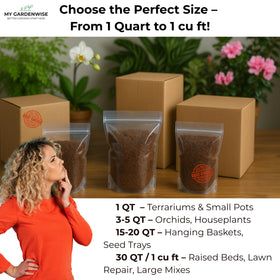 GARDENWISE peat moss blend improves potting mix structure and moisture control