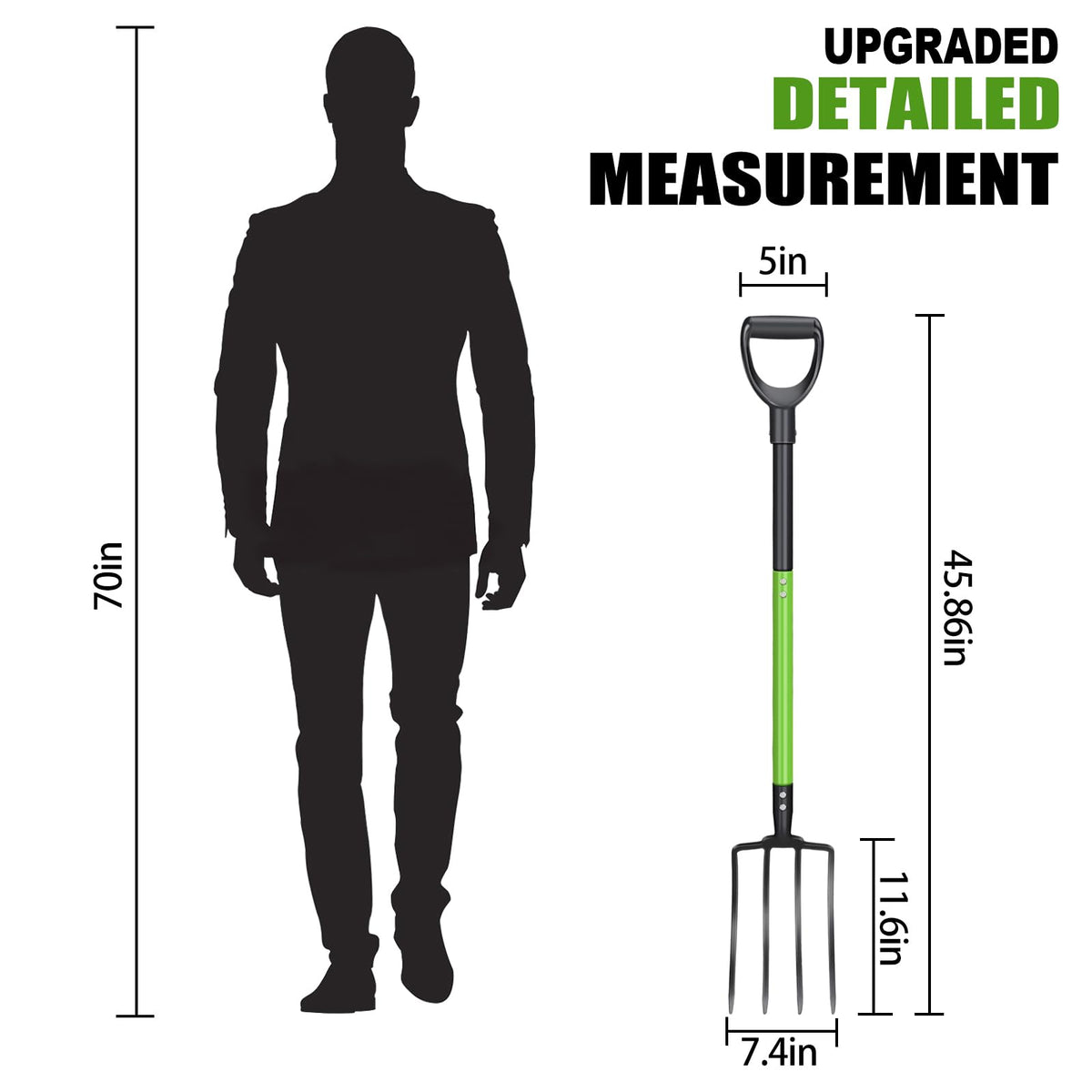 Gardenwork carbon steel handle resists cracks and corrosion for lasting reliability