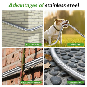 GARDENWORK lightweight hose with storage rope enables easy transport and tidy storage.