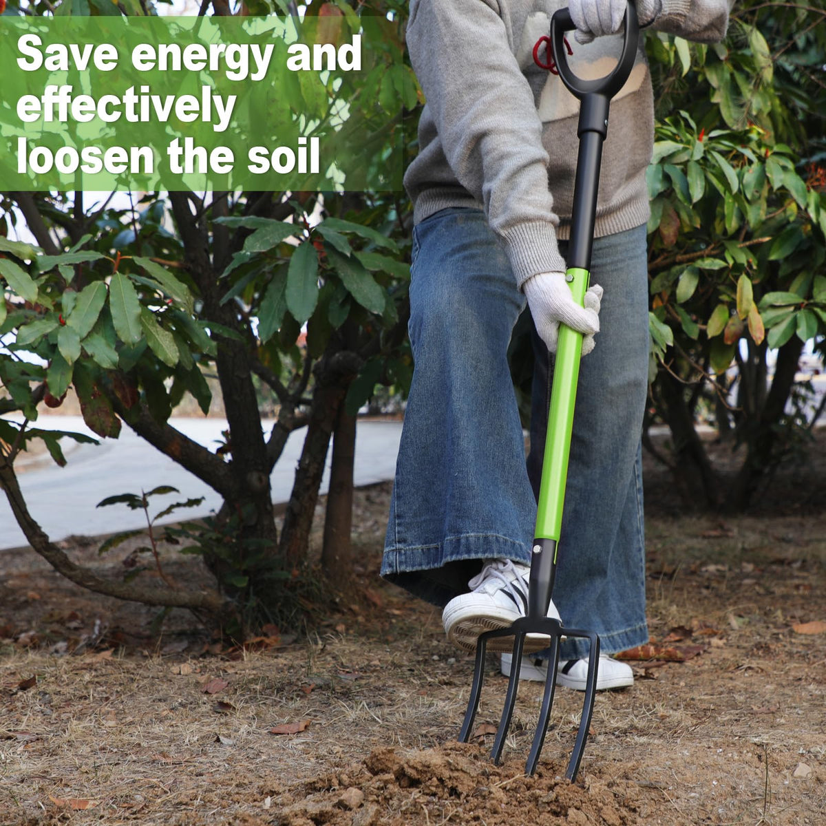 Gardenwork universal tool for lifting hay leaves straw and garden debris