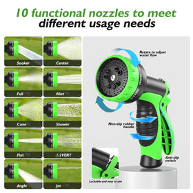 GARDENWORK hose with PVC inner core maintains steady water flow under pressure.