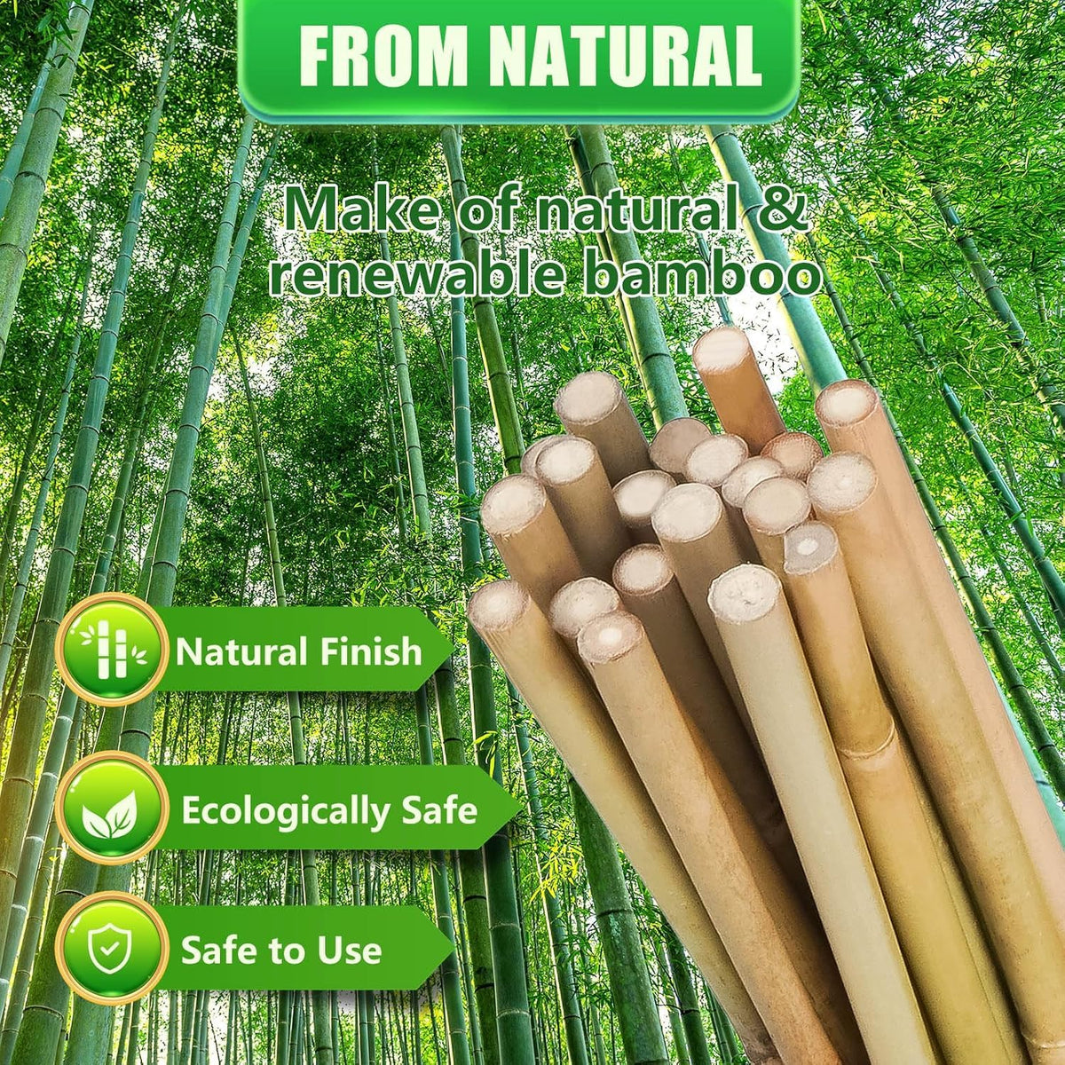 Gardgue bamboo stakes offer versatile vine support in gardens.