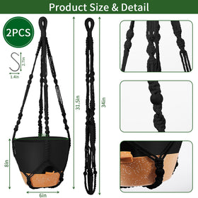 GARDIFE 10-inch hanging planter with macrame hanger for decorative outdoor decor.