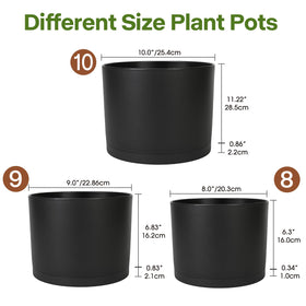 GARDIFE 10-inch planter side view showing clean white finish for contemporary spaces
