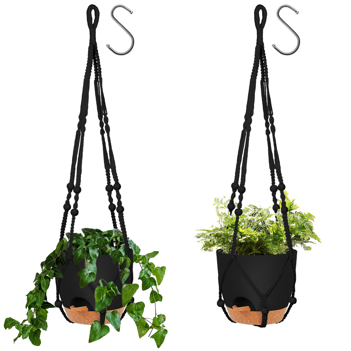 GARDIFE 8 inch hanging planter with macrame basket adds chic indoor decor