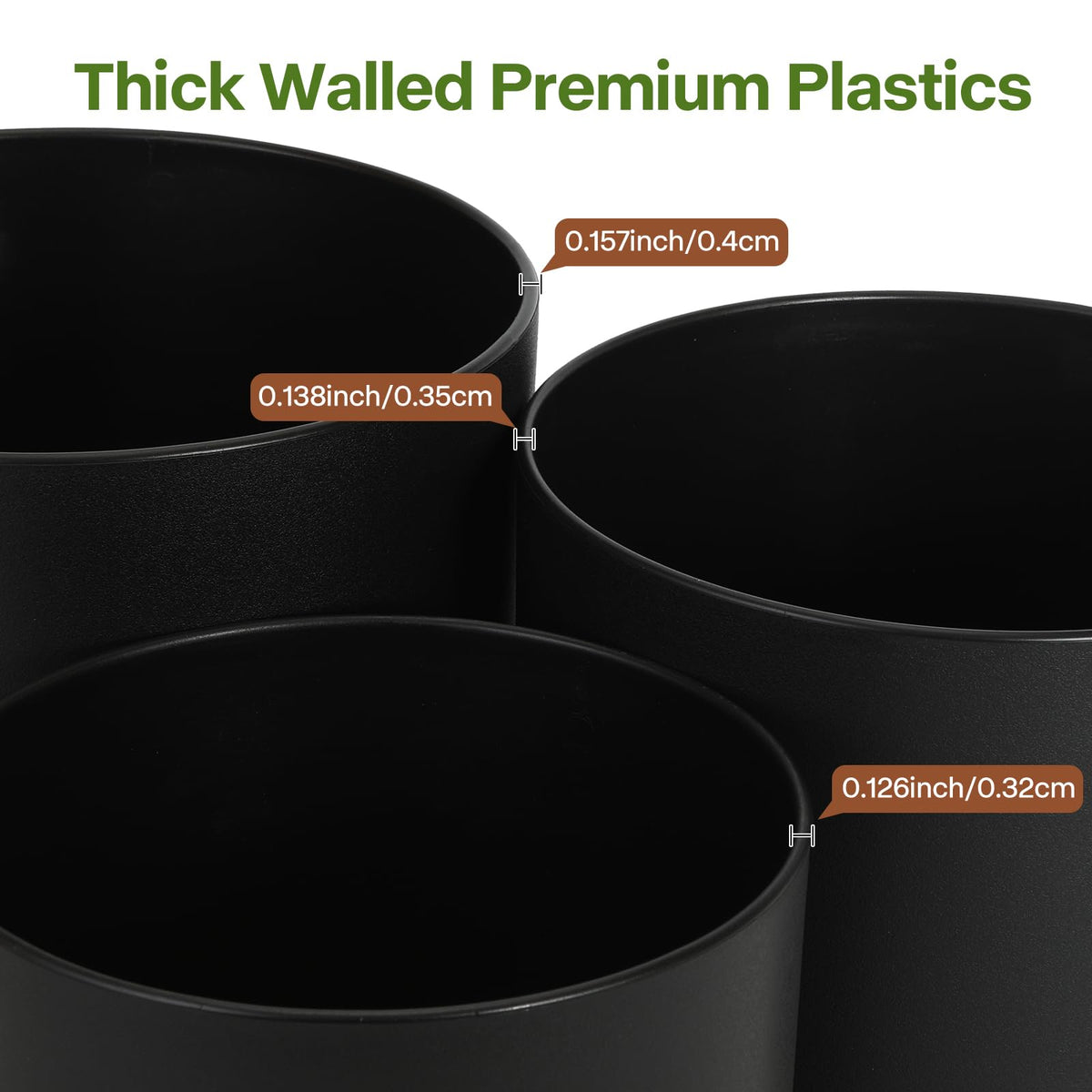 GARDIFE 9-inch cylinder planter indoors paired with leafy greens