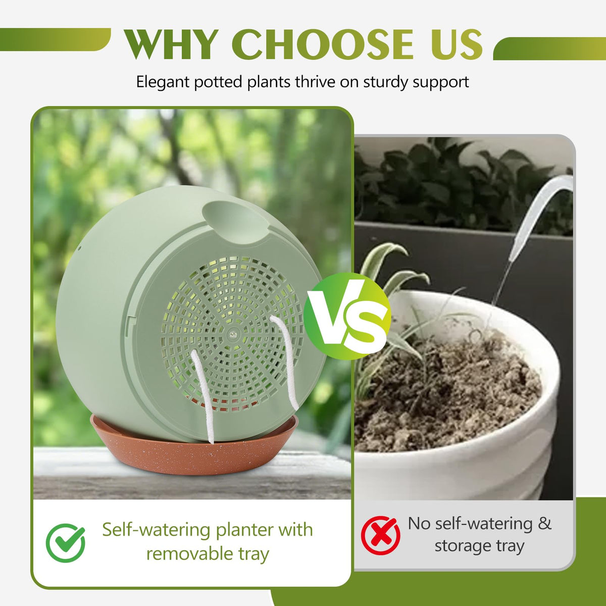 GARDIFE removable tray simplifies water management and cleanup.