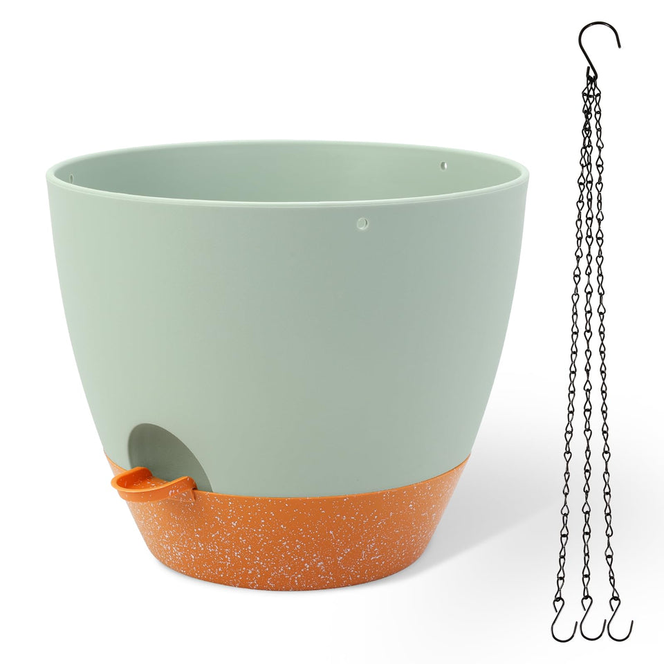 GARDIFE large hanging planter 12-inch view highlights modern design for indoor greenery.