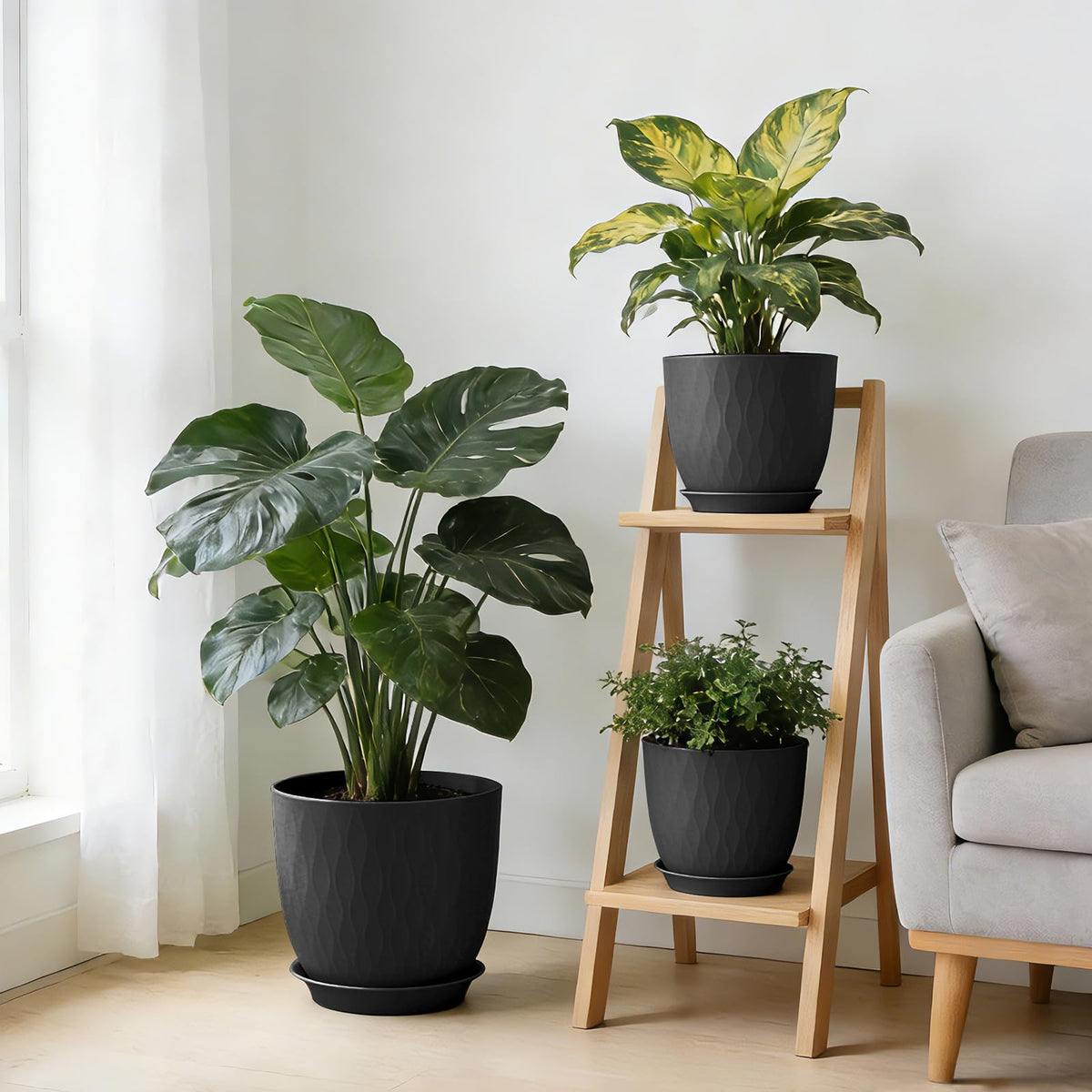 GARDIFE five-piece pot set creates cohesive indoor or outdoor displays
