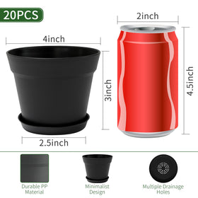 Gardife black planter in minimalist design for shelves and tables