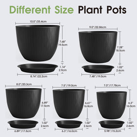 GARDIFE 9-inch pot with saucer protects surfaces while displaying blooms