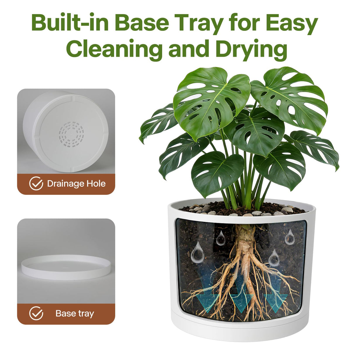 GARDIFE planter saucer set protecting surfaces while managing drainage.