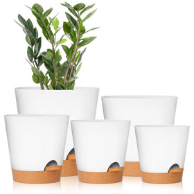 GARDIFE self-watering pot 7-inch white for easy water management and healthy roots.