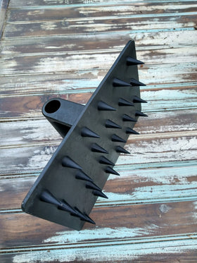 Gardinnovations outdoor direct sow tool supports consistent hole spacing in the garden.