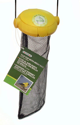 Gardman BA04820A black mesh bag enhances goldfinch visibility during feeding.