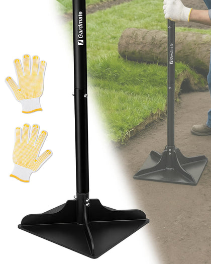 Gardmate steel tamper full tool with 10x10 inch face for solid ground compaction.