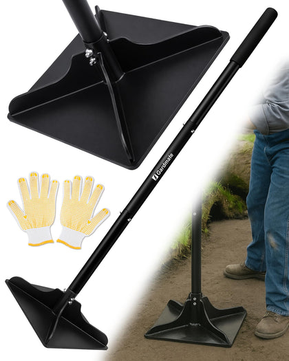 GardMate steel tamper head 8x8 inch for uniform soil compaction and lasting stability.