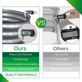 Gardmax top edge with rubber sealing reduces injury risk.