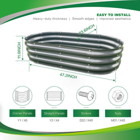 Gardmax 0.8mm galvanized metal stands up to weather.