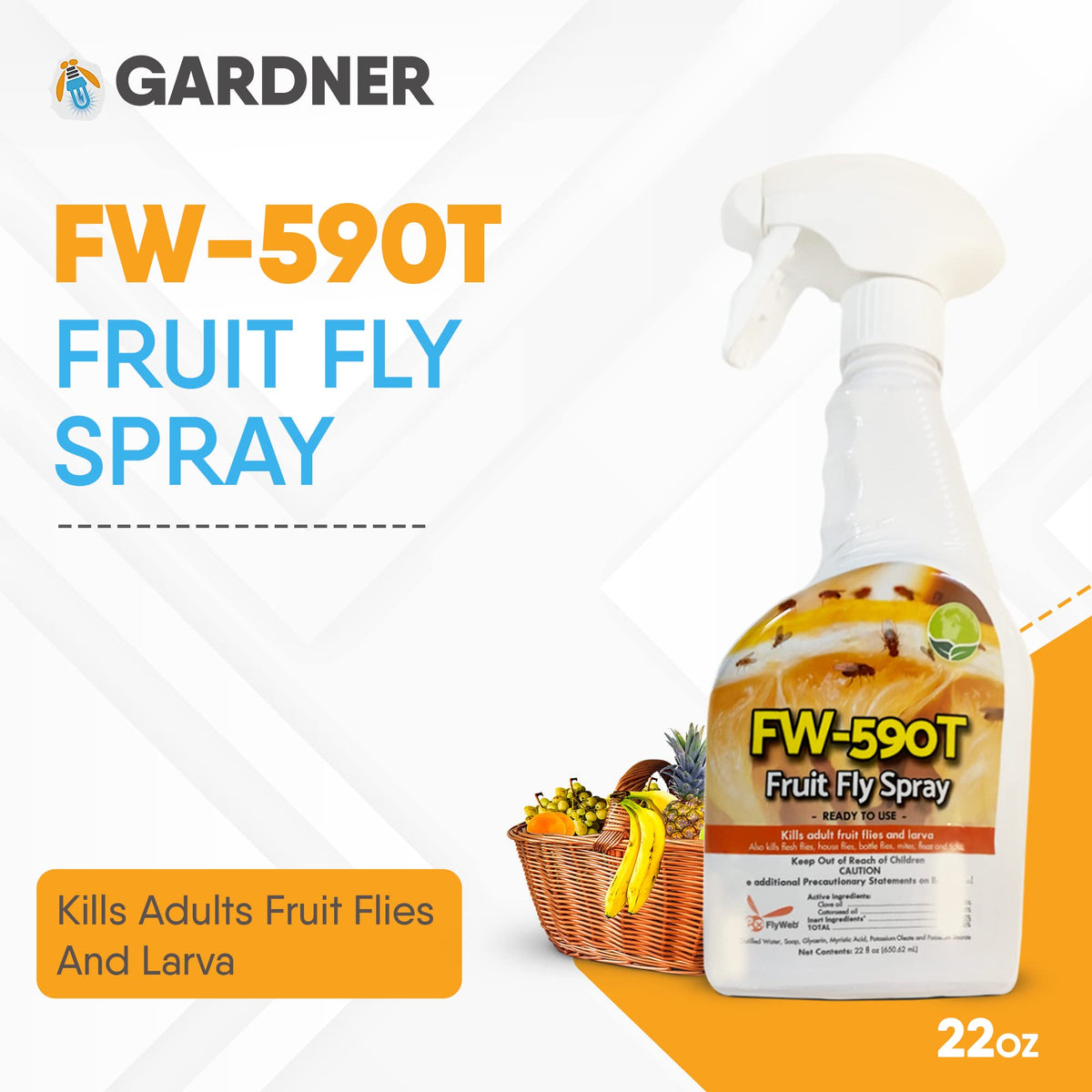 Gardner US-made flying insect spray for indoor use with trusted quality.