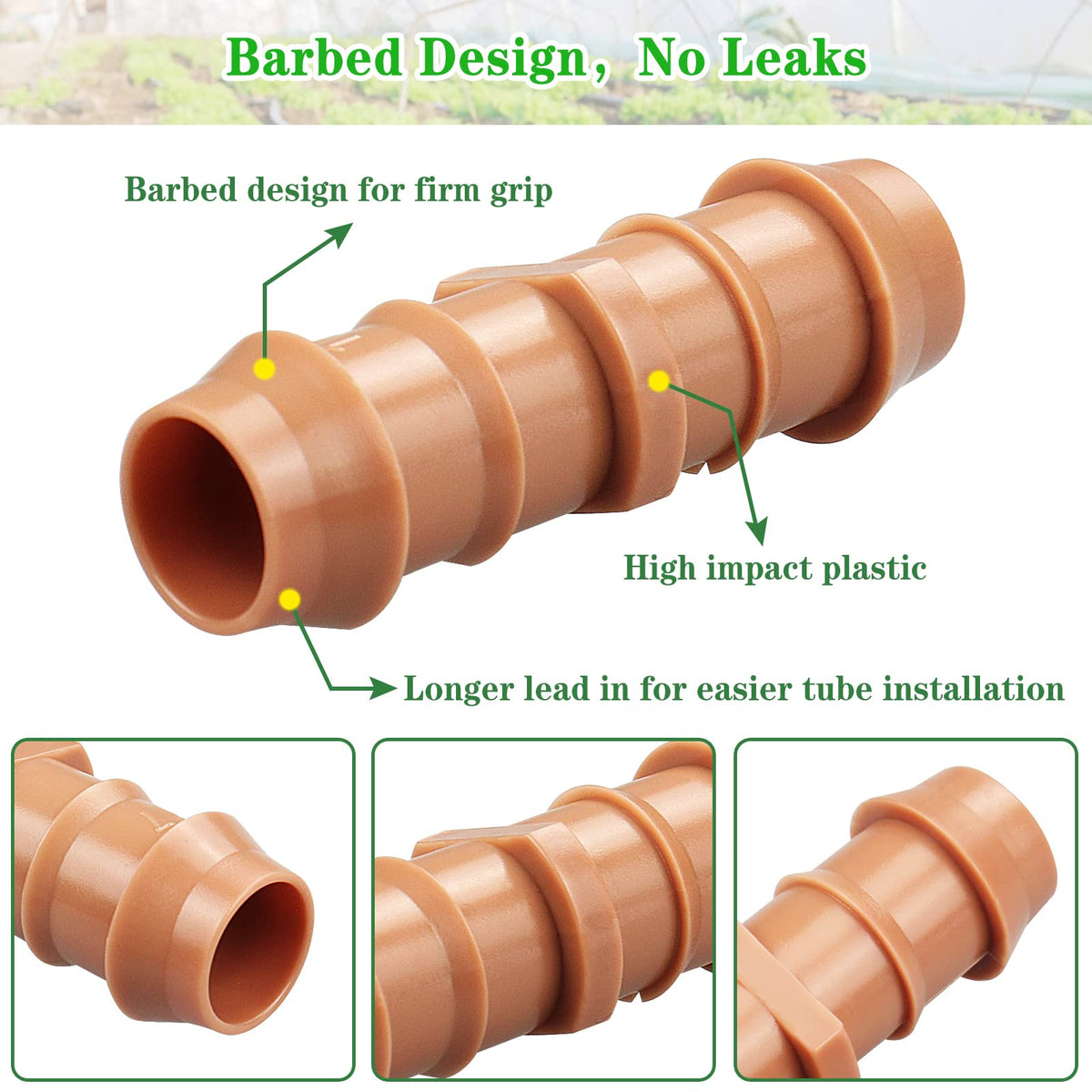 Gardrip elbows provide neat 90-degree turns for tidy layouts.