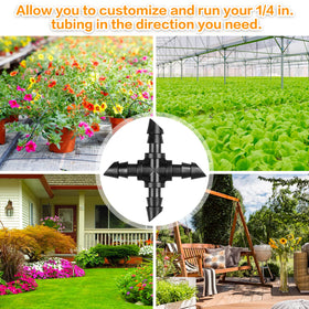 Gardrip versatile application for raised beds patios and landscape watering.