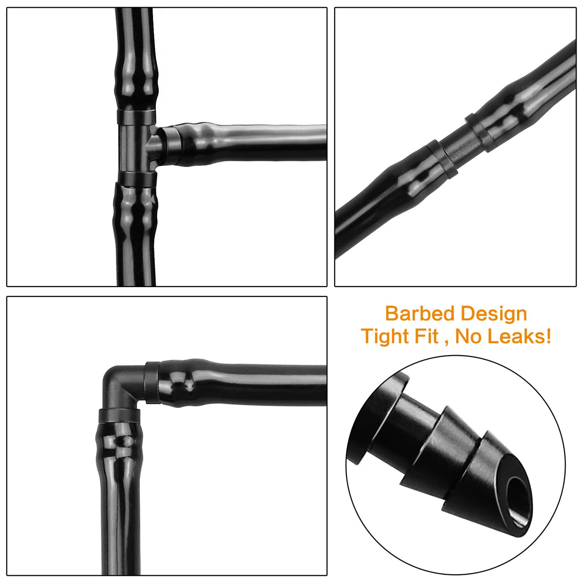 Gardrip barbed ends attach to tubing for leak-proof irrigation