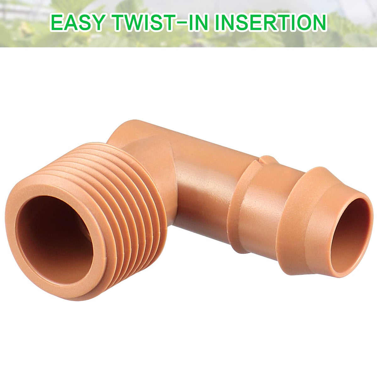 Gardrip leak-proof barbed connection reduces slips under pressure for dependable watering.