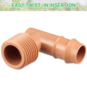 Gardrip leak-proof barbed connection reduces slips under pressure for dependable watering.