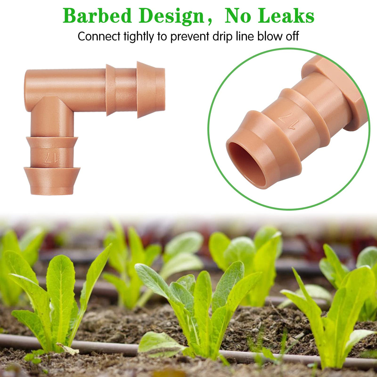 Gardrip UV-resistant plastic elbow built for durable outdoor irrigation.