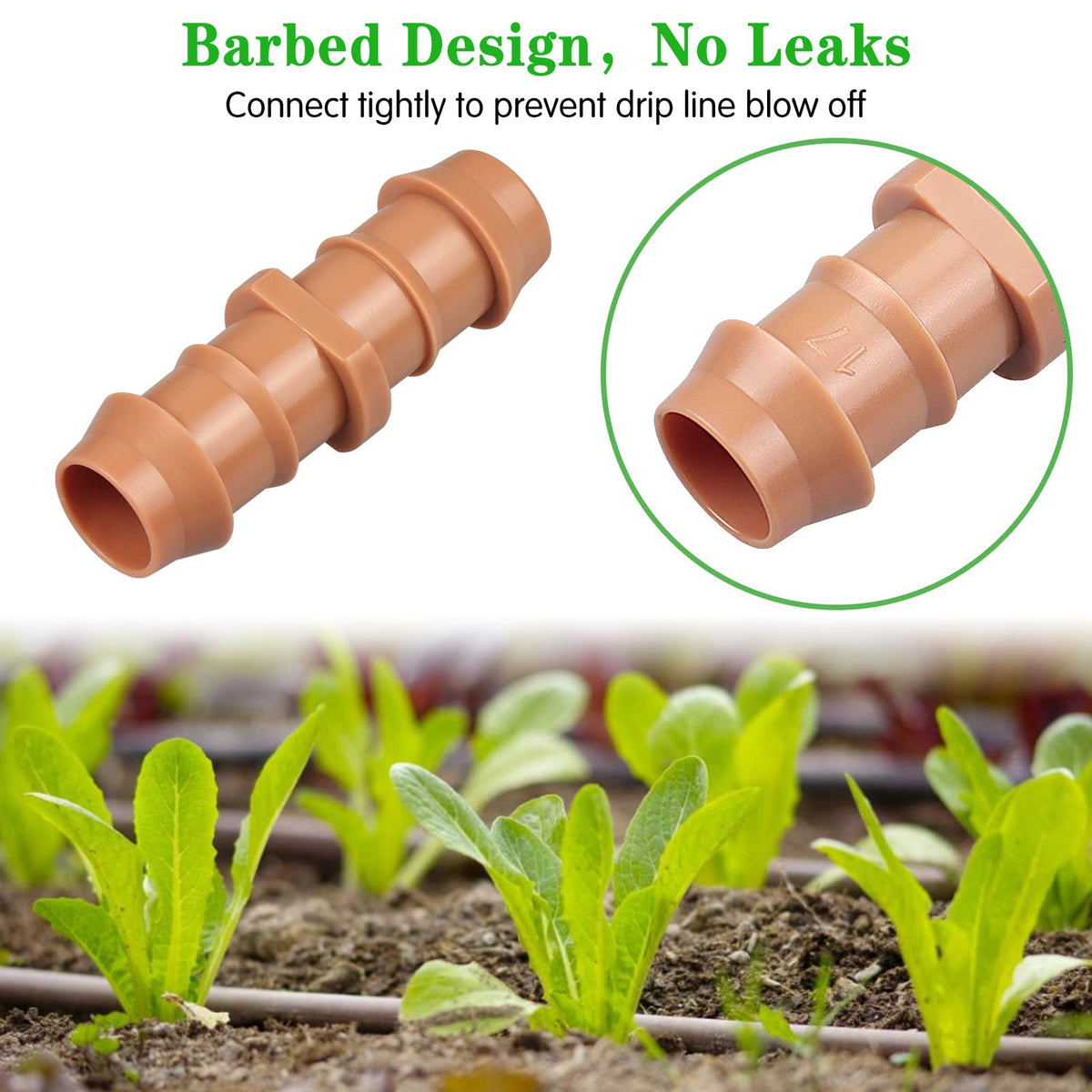 Durable UV-resistant Gardrip coupler withstands sun and weather
