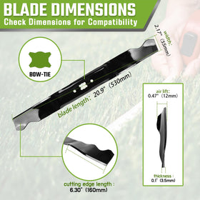 GardTok 21-inch blade with precise specs for reliable lawn tasks.