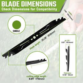 Even cutting performance on LM2101/LM2100/LM2102SP mowers with GardTok blade.