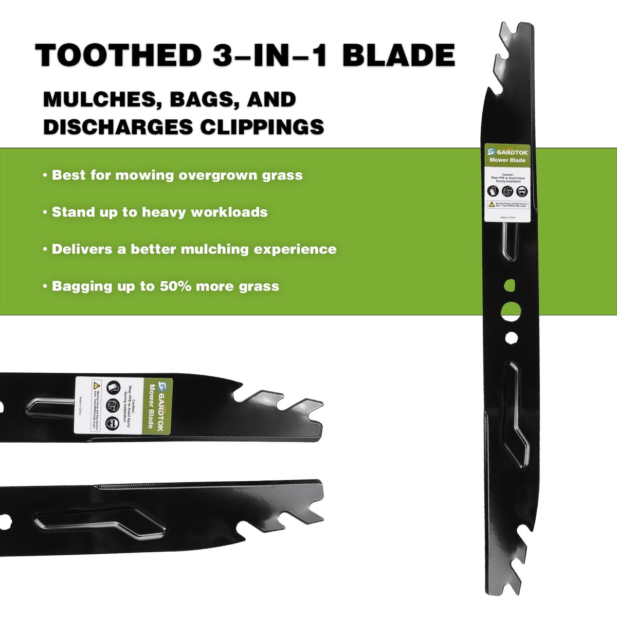 Installation guide image for quick, safe blade replacement.