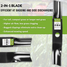GardTok blade for Kubota 48-deck side profile highlights balanced weight for smooth operation.