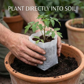 Gardtree easy-fill seedling bag saves time when preparing soil.