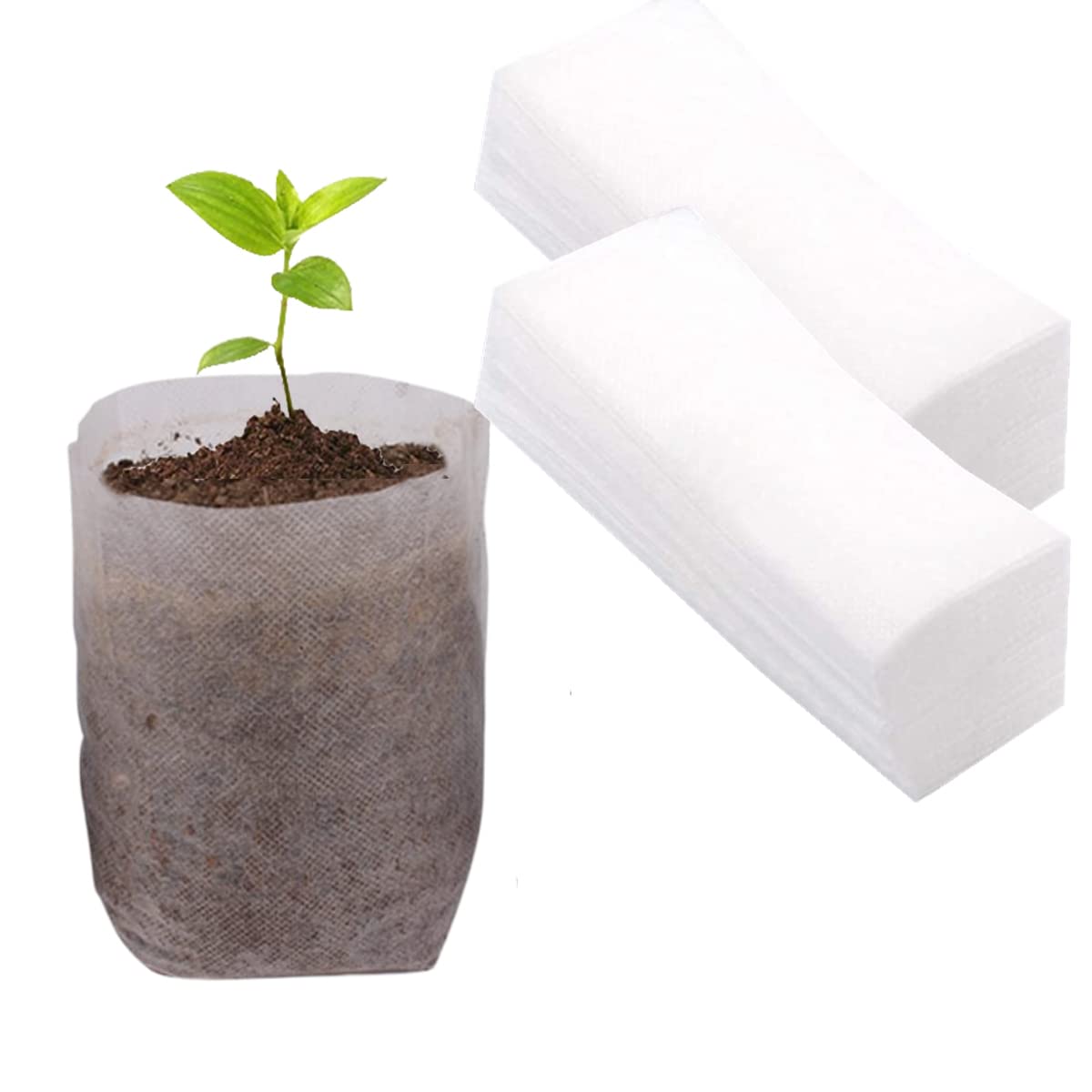 Gardtree seedling grow bag open design promotes easy filling and inspection.