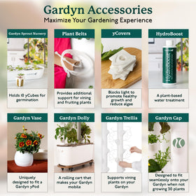 GARDYN garden setup near a sunny window or under LEDs