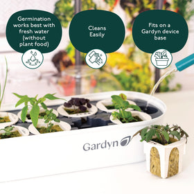GARDYN germination tray full setup ready for seed germination