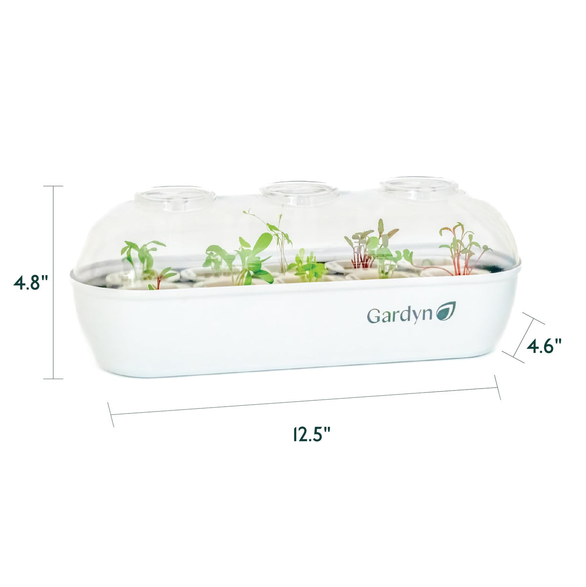 GARDYN vented lid creates stable humidity for quicker seed growth