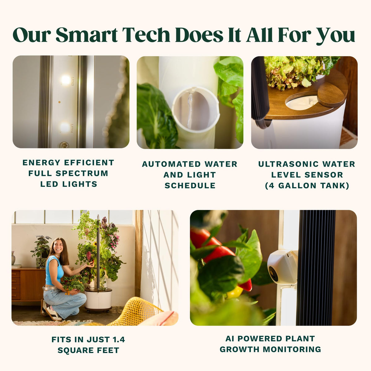 Gardyn Studio 2 AI assistant view provides real-time plant health tips.