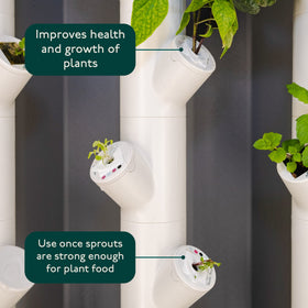 GARDYN yCovers placed on a sprout ready for feeding