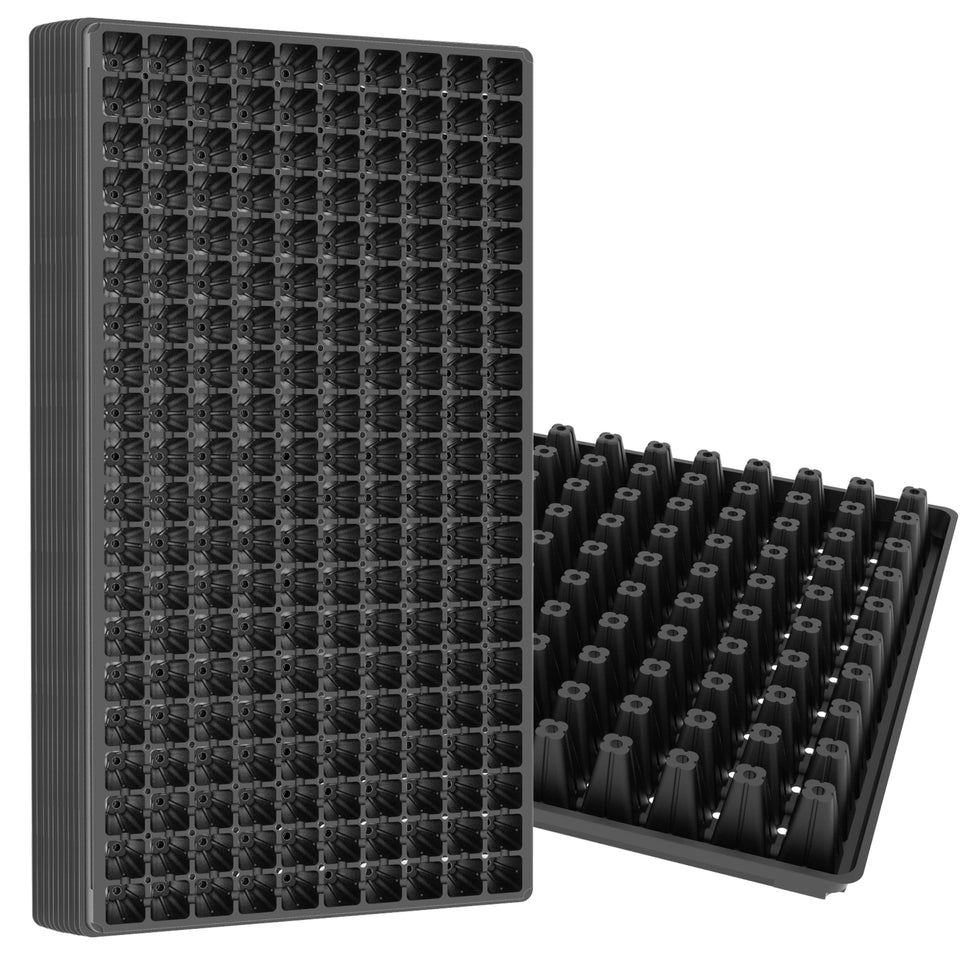 Gardzen 10-pack 200-cell trays, front view for sturdy seedling starts