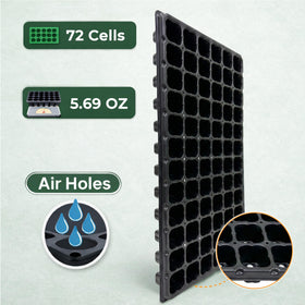 Gardzen seed starter tray shown fitting standard 1020 drip trays for bottom watering.