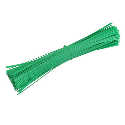 Gardzen 300-pack 5-inch twist ties with green coating for fast bag sealing and cable organization.