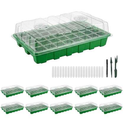 Gardzen 40-cell seed starter tray: transparent cells for observing root growth and progress.