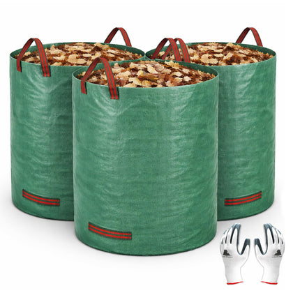 Gardzen 80-gallon yard waste bag with reinforced fabric for heavy loads